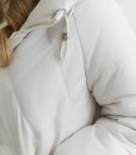 Kurtka zimowa damska pikowana z kapturem KORNELIA (Biały)
