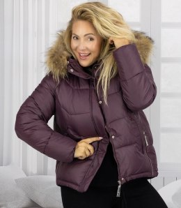 Ciepła kurtka zimowa dłuższa bomberka WINTER QUEEN (Czerwony)