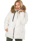 Ciepła kurtka zimowa z kapturem z futerkiem URBAN EXPLORER PLUS SIZE (Biały)