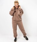 Ciepły gruby komplet dresowy bluza + spodnie STELLA (Brązowy)