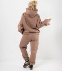 Ciepły gruby komplet dresowy bluza + spodnie STELLA (Brązowy)