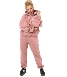 Ciepły gruby komplet dresowy bluza + spodnie STELLA (Różowy)