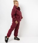 Ciepły gruby komplet dresowy rozpinana bluza LAURA (Czerwony)