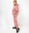 Ciepły gruby komplet dresowy rozpinana bluza LAURA (Różowy)