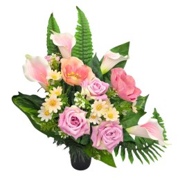 BUKIET FLAKON WKŁAD DO WAZONU KWIATY NA CMENTARZ GRÓB POMNIK