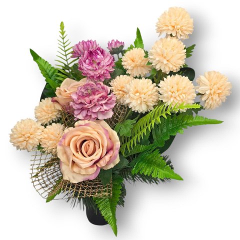 BUKIET FLAKON WKŁAD DO WAZONU KWIATY NA CMENTARZ GRÓB POMNIK