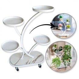 Blumenständer, Bücherregal, Metall Blumenständer auf Rädern 50x 25x 80cm SZ43B