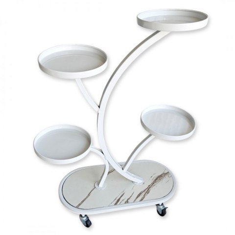 Blumenständer, Bücherregal, Metall Blumenständer auf Rädern 50x 25x 80cm SZ43B