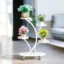 Blumenständer, Bücherregal, Metall Blumenständer auf Rädern 50x 25x 80cm SZ43B