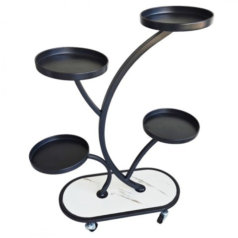 Blumenständer, Bücherregal, Metall Blumenständer auf Rädern 50x 25x 80cm SZ43CZ