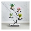 Blumenständer, Bücherregal, Metall Blumenständer auf Rädern 50x 25x 80cm SZ43CZ