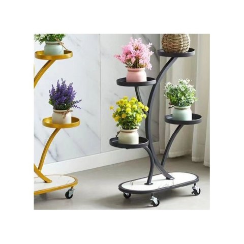 Blumenständer, Bücherregal, Metall Blumenständer auf Rädern 50x 25x 80cm SZ43CZ