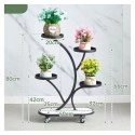 Blumenständer, Bücherregal, Metall Blumenständer auf Rädern 50x 25x 80cm SZ43CZ
