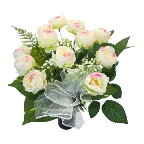 Bukiet flakon stroik na cmentarz sztuczne kwiaty kompozycja kwiatowa