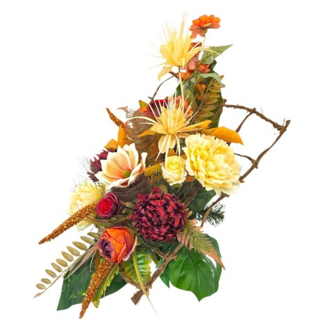 Nowoczesny stroik na cmentarz kwiaty wiązanka na grób wszystkich świętych