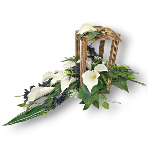 STROIK NA CMENTARZ GRÓB DREWNIANY LAMPION LATARNIA KALIE