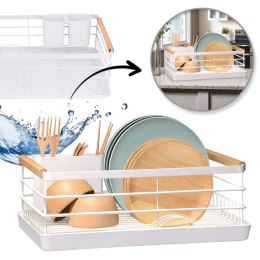 Suszarka do naczyń, Ociekacz z tacką 43 x 30,5 x 14cm biały SU05B