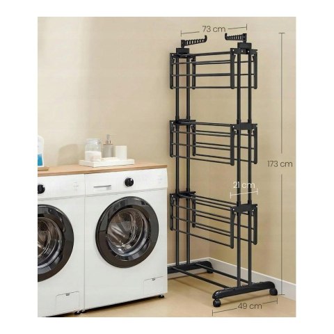 Wäschetrockner groß vertikal klappbar stehend schwarz SU02CZ