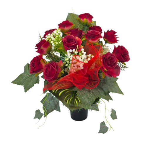 Zestaw stroiki na cmentarz grób bukiet serce na wszystkich świętych