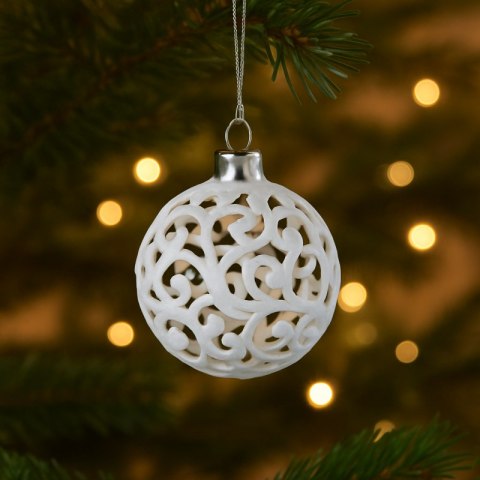 100er Set Kugeln im Paket, weiß, Christbaumkugeln BSN40