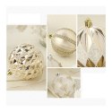 16er Set Kugeln im Paket, 8 cm Gold, Christbaumkugeln BSN43