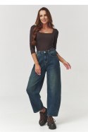 Spodnie Jeansy Damskie Model C13 Dark Jeans - Makadamia - 38