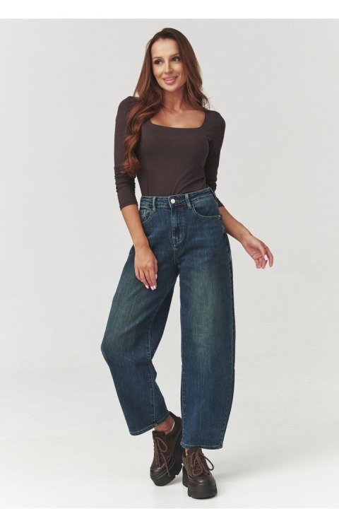 Spodnie Jeansy Damskie Model C13 Dark Jeans - Makadamia - 38