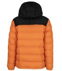 Ciepła męska kurtka zimowa pikowana z kapturem (Pomarańczowy)
