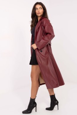 Płaszcz Damski Model IT-PL-A8393.81 Bordo - Rue Paris - uniwersalny
