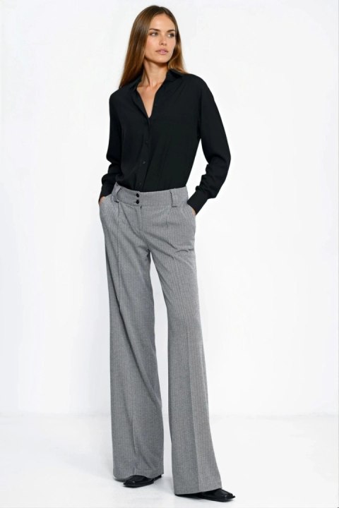 Czarna wiskozowa koszula K94 Black - Nife - 38