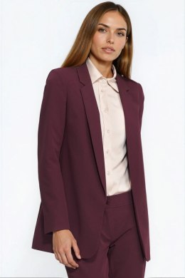 Klasyczna niezapinana bordowa marynarka Z89 Bordo - Nife - 40