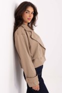 Płaszcz Damski Model IT-KR-FL9558.60 Beige - Rue Paris - uniwersalny