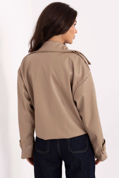 Płaszcz Damski Model IT-KR-FL9558.60 Beige - Rue Paris - uniwersalny