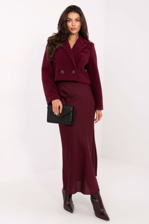 Płaszcz Damski Model IT-KR-FL9730.23 Bordo - Rue Paris - L/XL