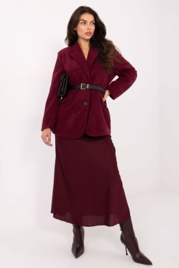 Płaszcz Damski Model IT-PL-FL7696.16 Bordo - Rue Paris - uniwersalny