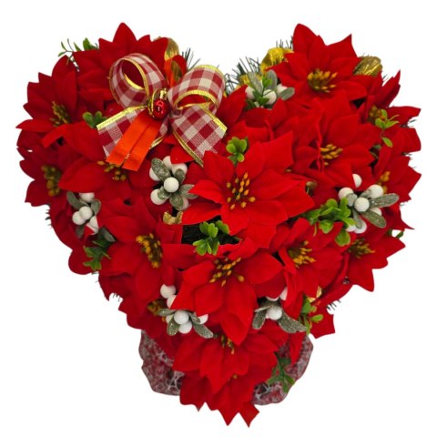 STROIK ŚWIĄTECZNY SERCE NA CMENTARZ GRÓB GWIAZDA BETLEJEMSKA