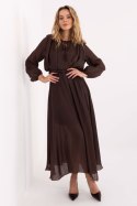 Sukienka Model MI-SK-27580.02 Dark Brown - Rue Paris - uniwersalny