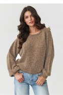 Sweter Damski Model S168 Tabacco - Makadamia - uniwersalny