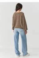 Sweter Damski Model S168 Tabacco - Makadamia - uniwersalny