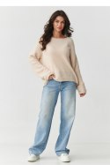 Sweter Damski Model S171 Light Beige - Makadamia - uniwersalny