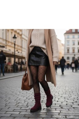 Botki Model Malha 68107-3 Bordo - Solea - 38