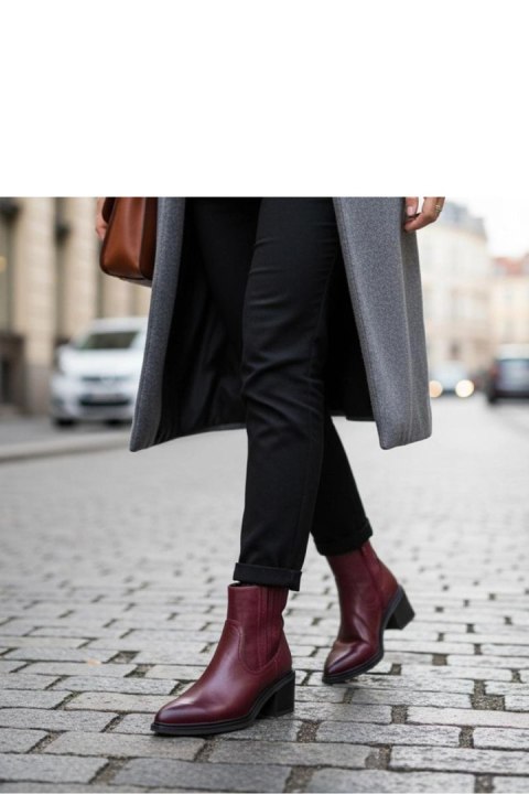 Botki Model Sesie C908 Bordo - Solea - 37