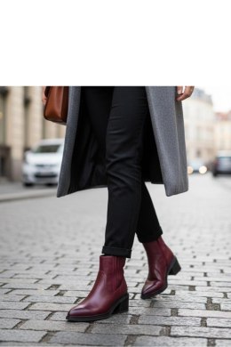 Botki Model Sesie C908 Bordo - Solea - 39