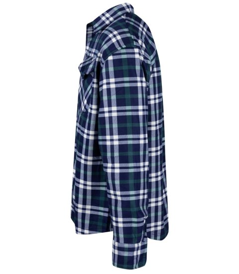 Ciepła męska koszula w kratę z ociepleniem zapinana na guziki klasyka (Zielony || Wielokolorowy || Niebieski)