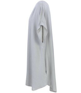 Gładka luźna wygodna sukienka tunika basic mini (Szary)