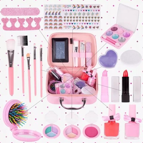 Kuferek kosmetyków Mała Syrenka - zestaw do makijażu i paznokci dla dzieci