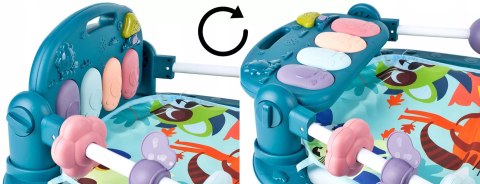 Mata edukacyjna z pianinkiem grzechotki gryzaki interaktywna dla niemowląt