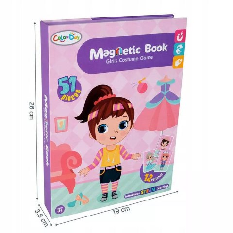 Układanka magnetyczna ubieranka dziewczynki kreatywne puzzle 51 magnesów