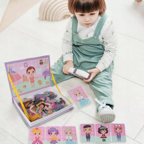 Układanka magnetyczna ubieranka dziewczynki kreatywne puzzle 51 magnesów