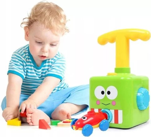 Wyrzutnia balonowa samochód żabka + pompka zestaw aerodynamiczny 12 balonów